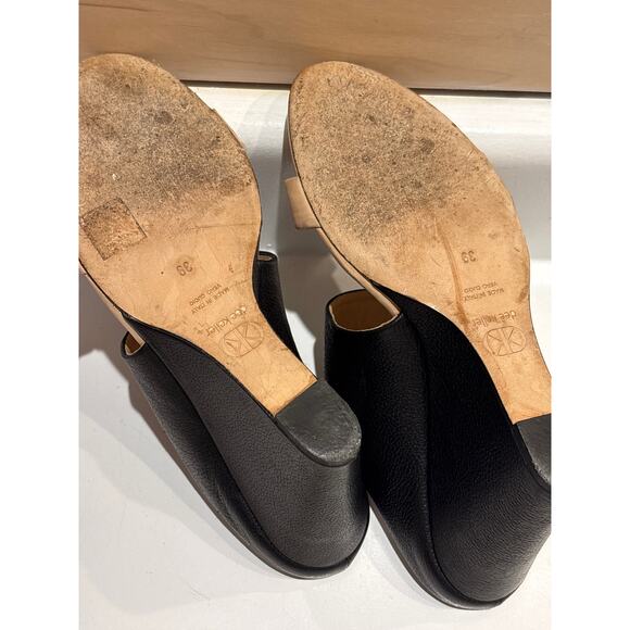 DEE KELLER Willow Leather Neutral Black Slip On Wedge 39 8.5US - Picture 6 of 8